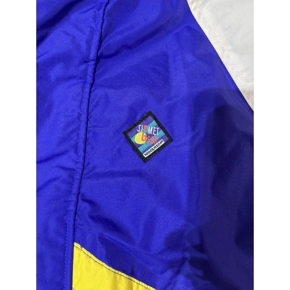 Vintage 80s Woolrich Jacket Adult Extra Large‎ XL Zip Front  Mens Purple/white